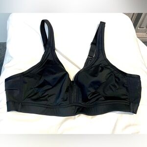 *EUC* CACIQUE Wireless Bra - Size 46C - Black - Unlined - Discontinued Style